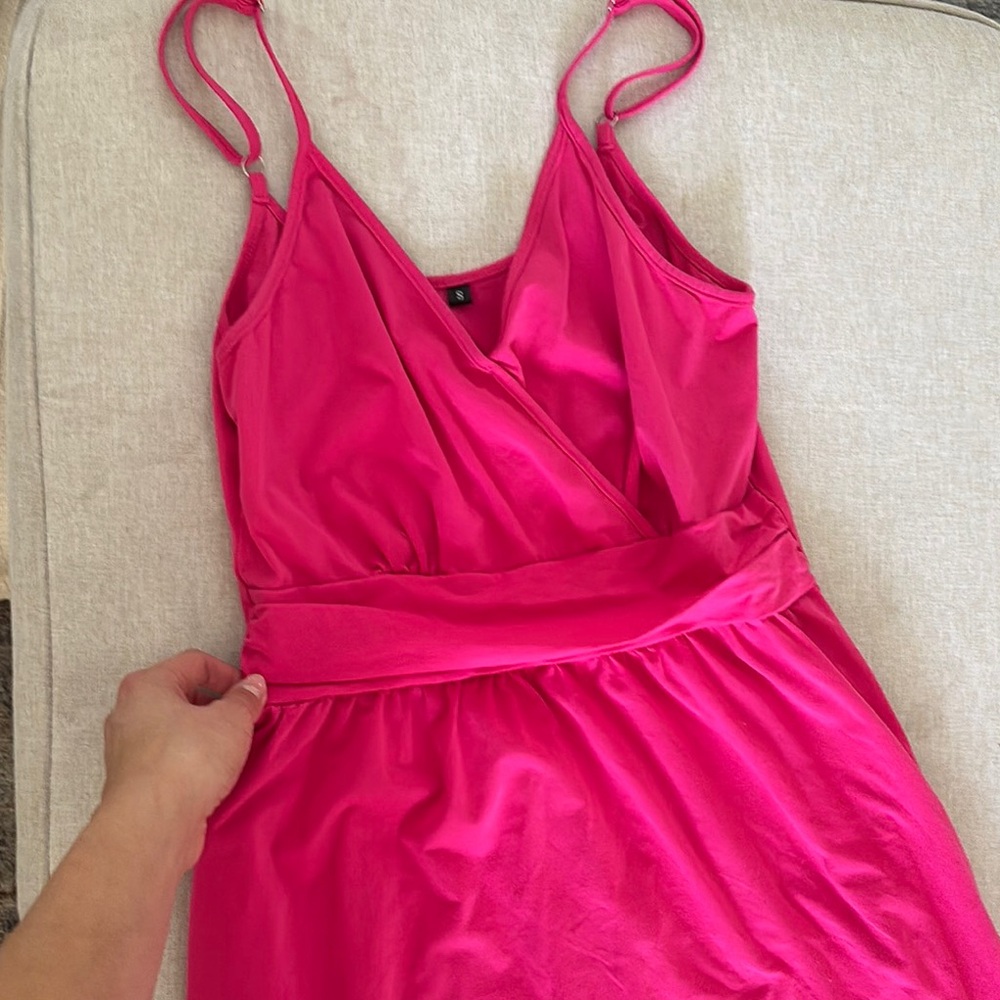 Vibrant Pink Sleeveless Dress